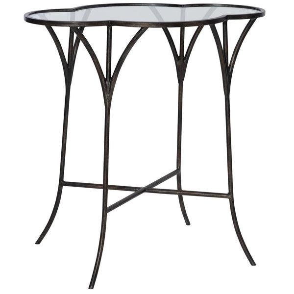 Tavolo decorativo Adhira finitura nero invecchiato