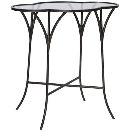 Tavolo decorativo Adhira finitura nero invecchiato