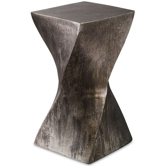 Tavolo decorativo Euphrates argento appannato