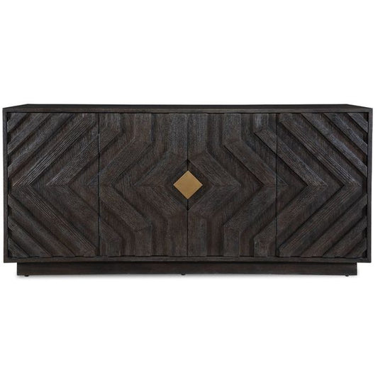 Mobile Faulkner a 4 ante, Legno Naturale Scuro