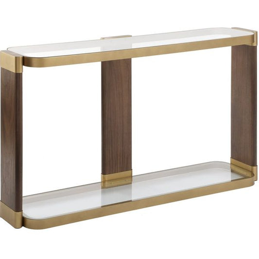 Tavolo consolle Ryles, Colore Oro