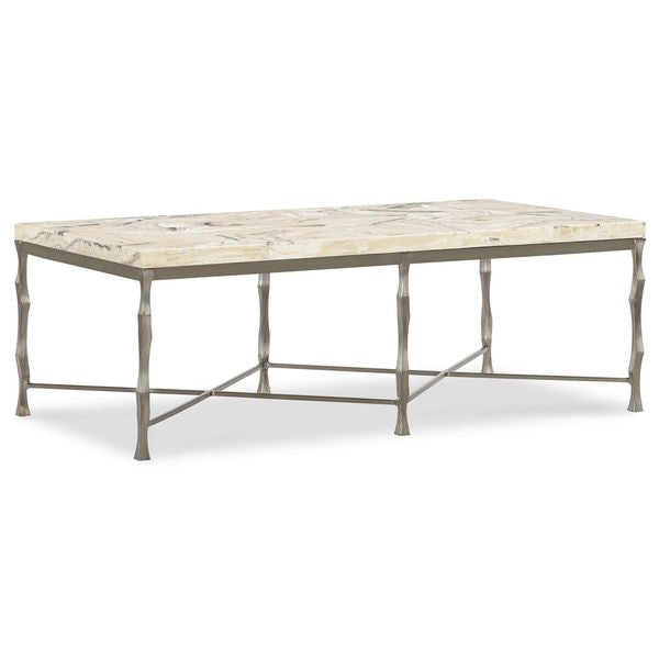 Tavolino cocktail rettangolare Mariner, Onice Bianco